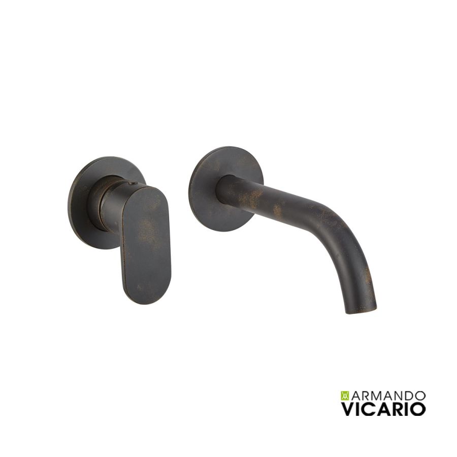 Μπαταρία Νιπτήρα Εντοιχισμού 2 Οπών Armando Vicario Slim Rusty Black 500045-424