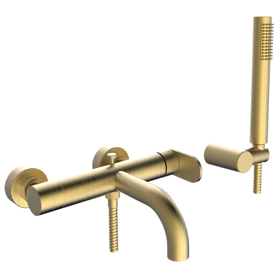 Μπαταρία  Λουτρού Κομπλέ Αντικέ Χρυσό Armando Vicario Slim Brushed Gold 500100-201