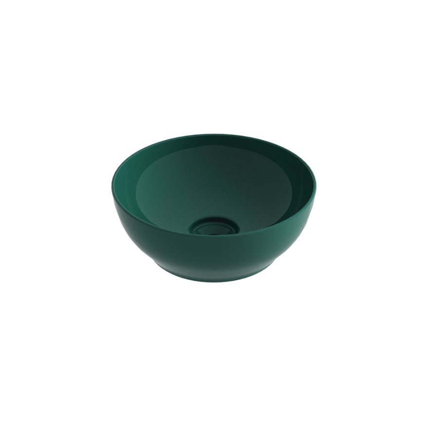 Νιπτήρας Πορσελάνη Επιτραπέζιος Ø38xY14,4 cm Olympia Trend Round 02 Green Glossy Orabella 60126