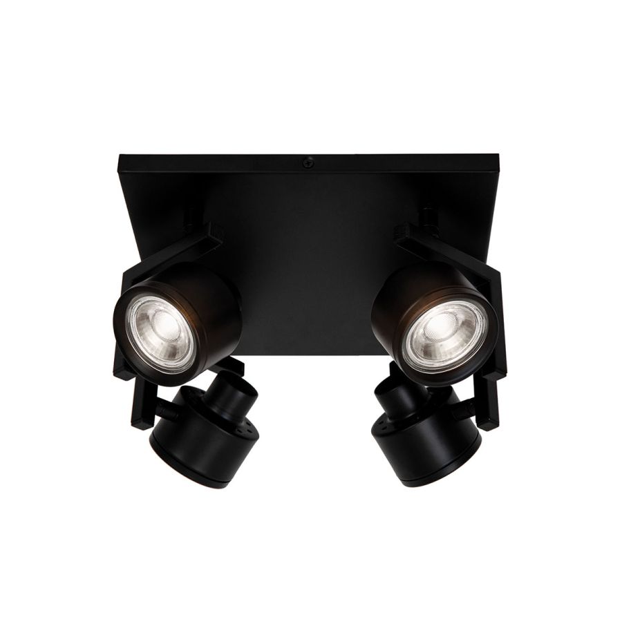 Σποτ Τετράφωτο 4xGU10  250x250xH130mm Μαύρο Viokef Magma 4095201