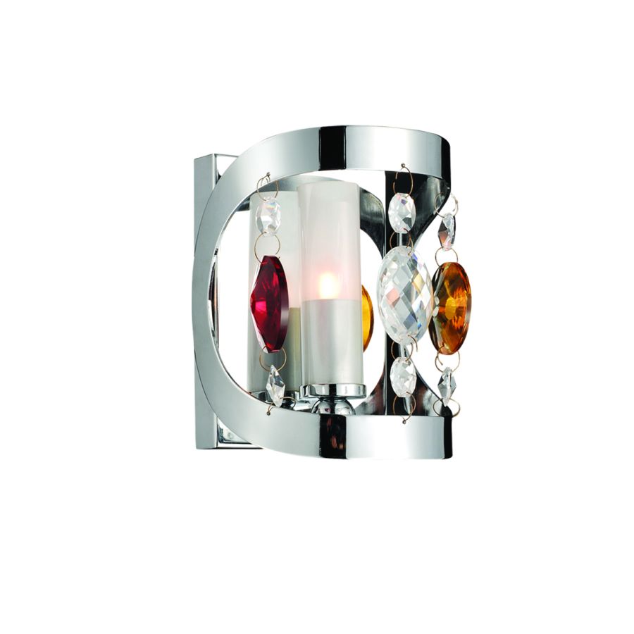 MB0810-1A  'MIX' WALL LAMP CHROME CRYSTAL. HOMELIGHTING 77-1810