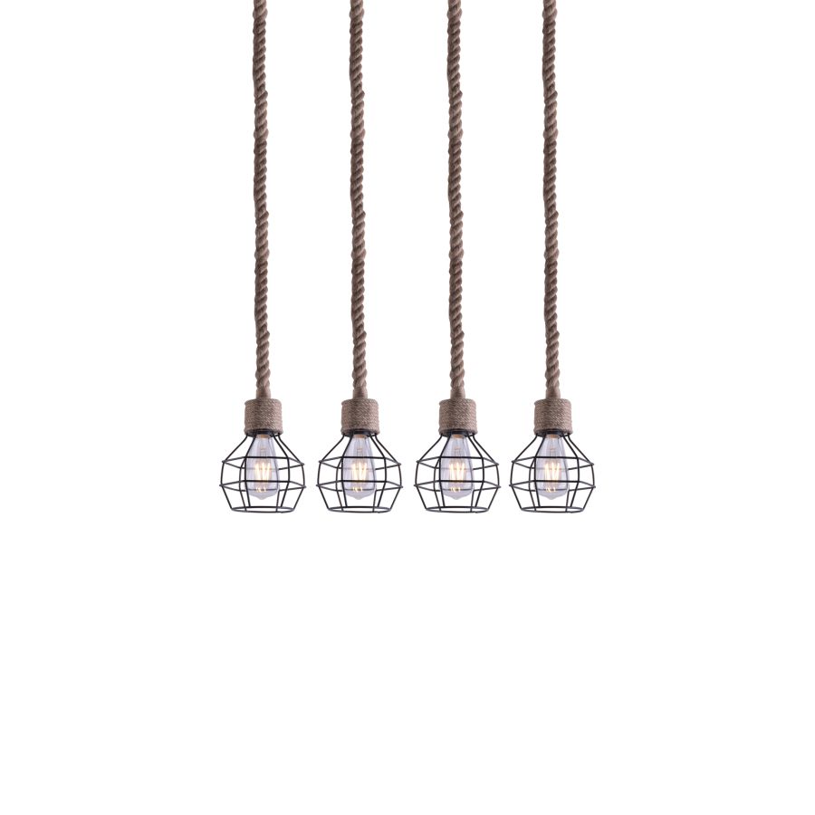 GRENADE-4 ROPE & BLACK PENDANT Z3+ HOMELIGHTING 77-3684