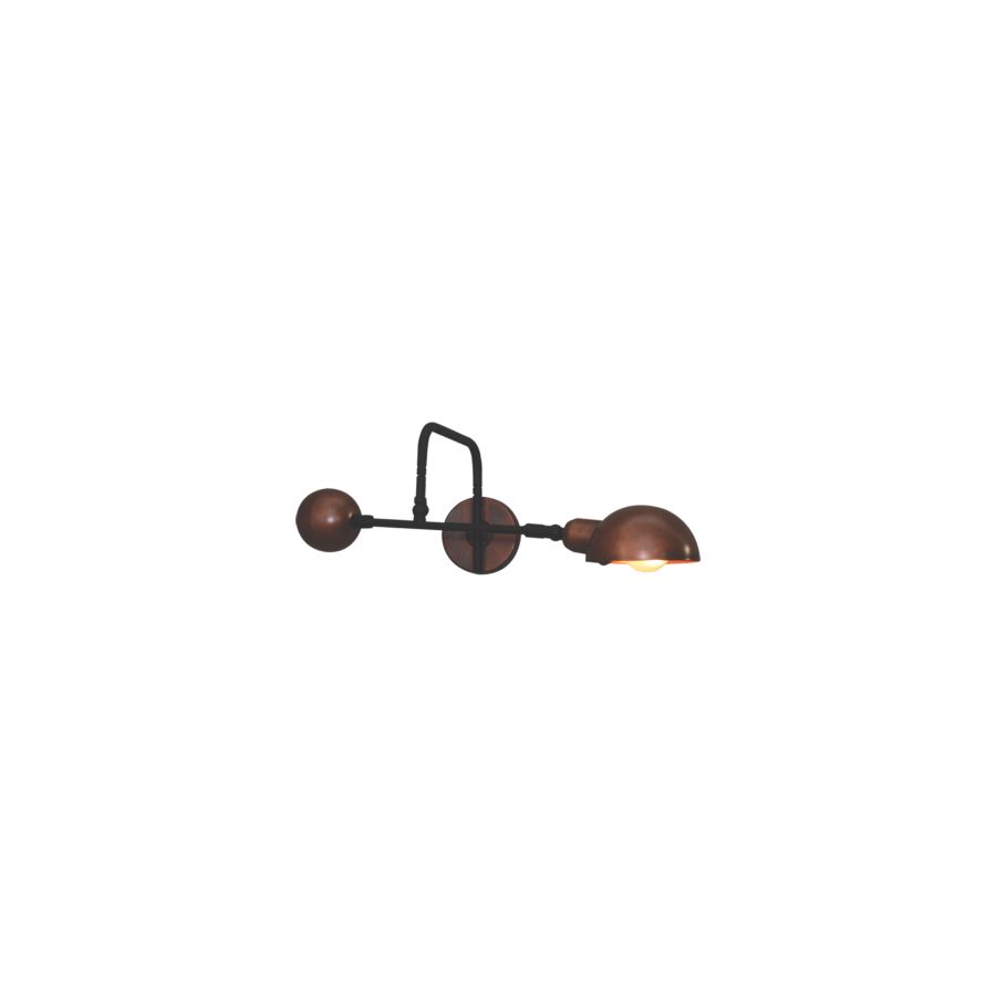 HL-3539-1 S OLIVER OLD COPPER & BLACK WALL LAMP HOMELIGHTING 77-3868