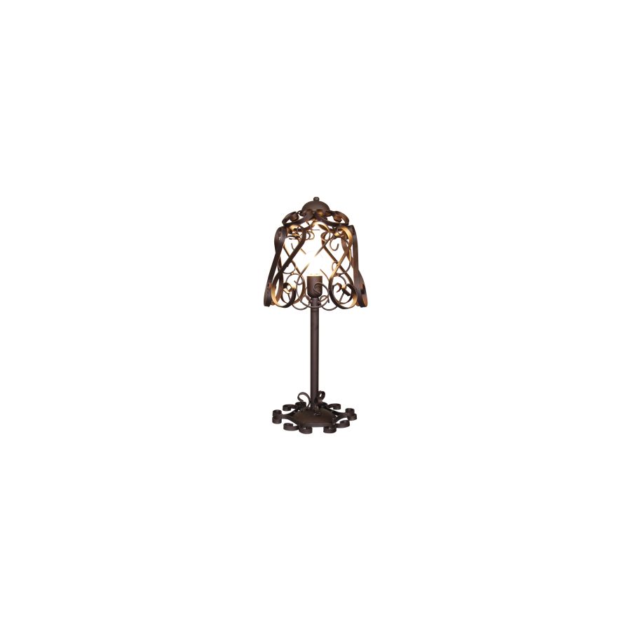 HL-3586-1T LEWIS RUSTY BROWN TABLE LAMP HOMELIGHTING 77-4017