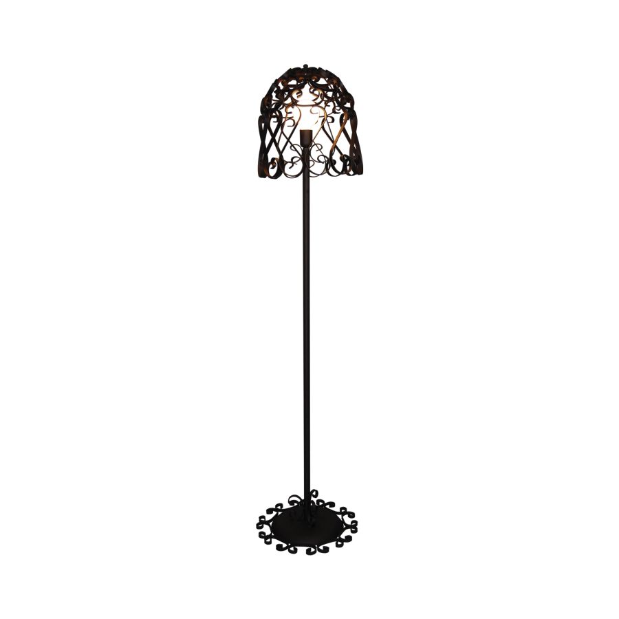 HL-3586-1F LEWIS RUSTY BROWN FLOOR LAMP HOMELIGHTING 77-4027