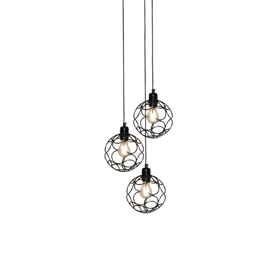 HL-3588-3 ALINE BLACK PENDANT HOMELIGHTING 77-4063