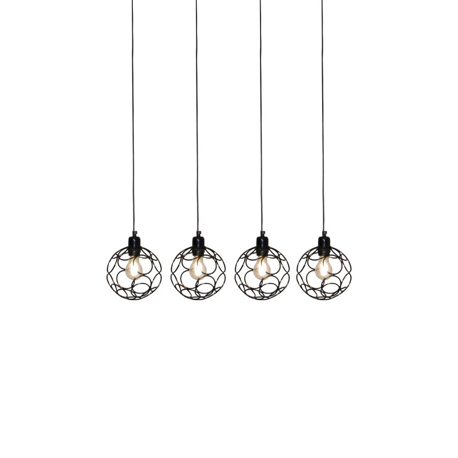 HL-3588-4 ALINE BLACK PENDANT HOMELIGHTING 77-4068