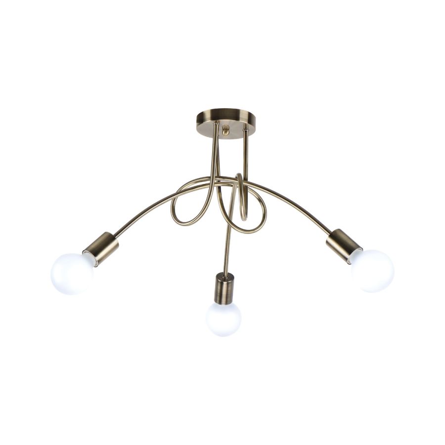KQ 2627/3 QUIRKY ANTIQUE BRONZE CEILING LAMP Z3 HOMELIGHTING 77-8089
