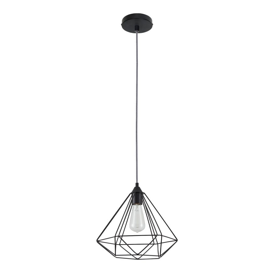 SE21-BL-33 MILA BLACK METAL GRID PENDANT Δ3 HOMELIGHTING 77-8227