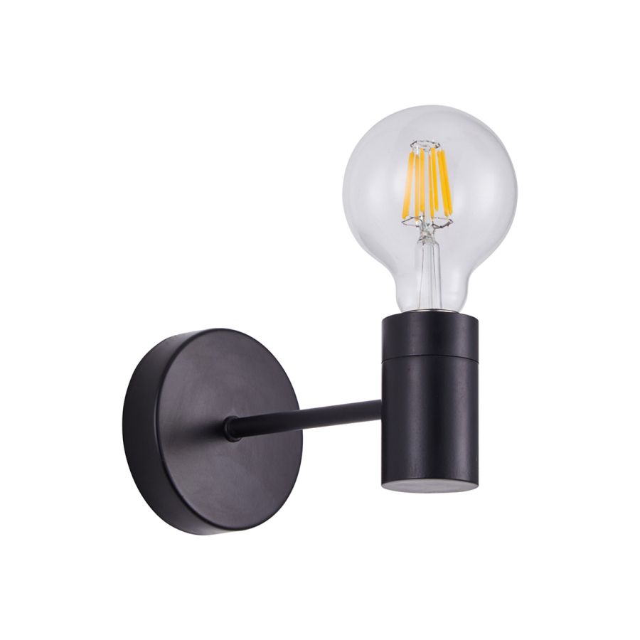 SE21-BL-16 ADEPT BLACK WALL LAMP Γ2 HOMELIGHTING 77-8253