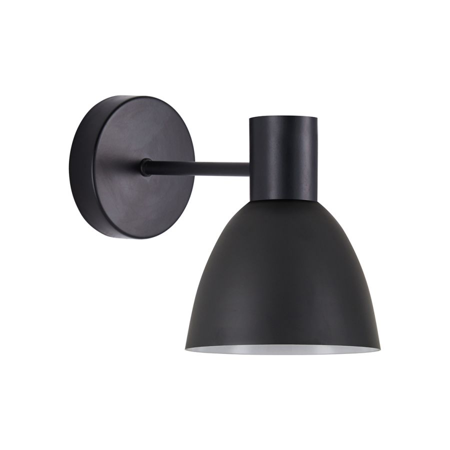 SE21-BL-16-MS2 ADEPT BLACK WALL LAMP BLACK METAL SHADE+ HOMELIGHTING 77-8317
