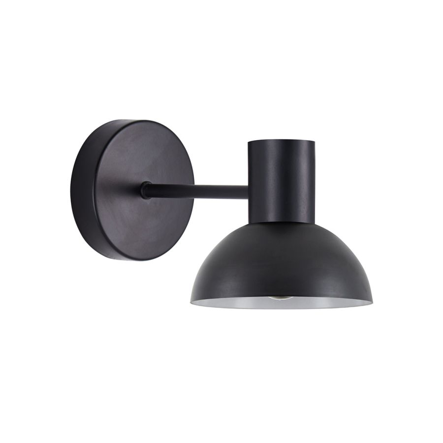 SE21-BL-16-MS3 ADEPT BLACK WALL LAMP BLACK METAL SHADE+ HOMELIGHTING 77-8318