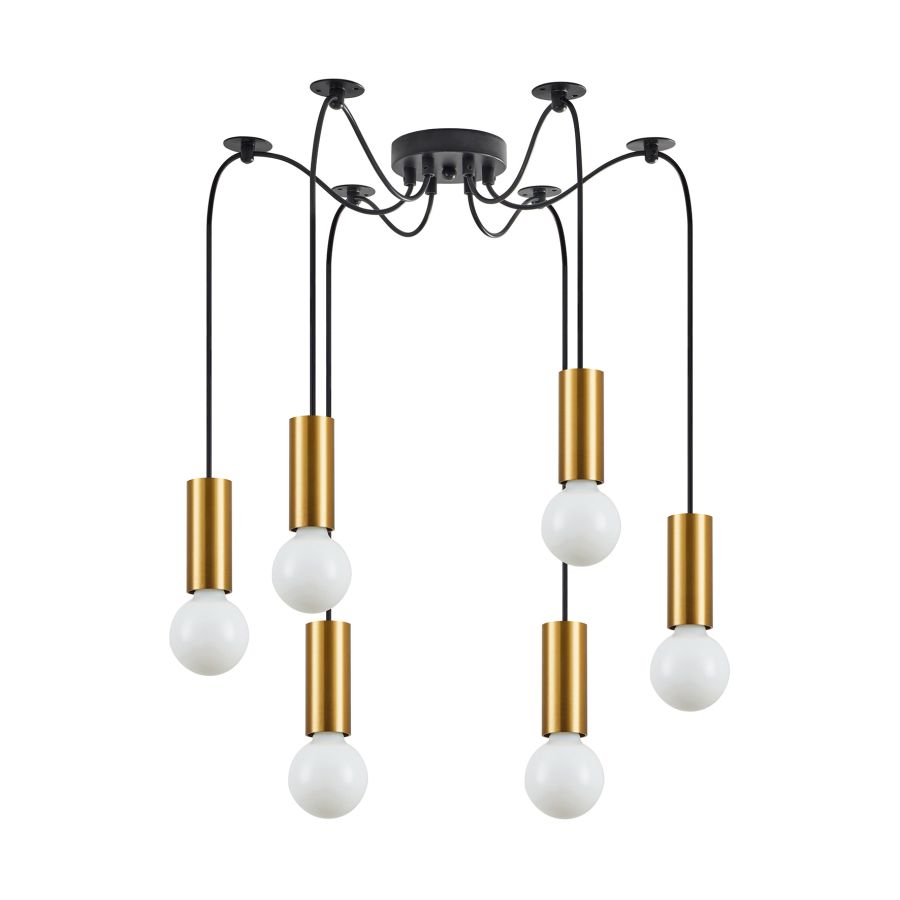 SE21-GM-4-BL6 ADEPT TUBE Gold Matt Pendant+ HOMELIGHTING 77-8568