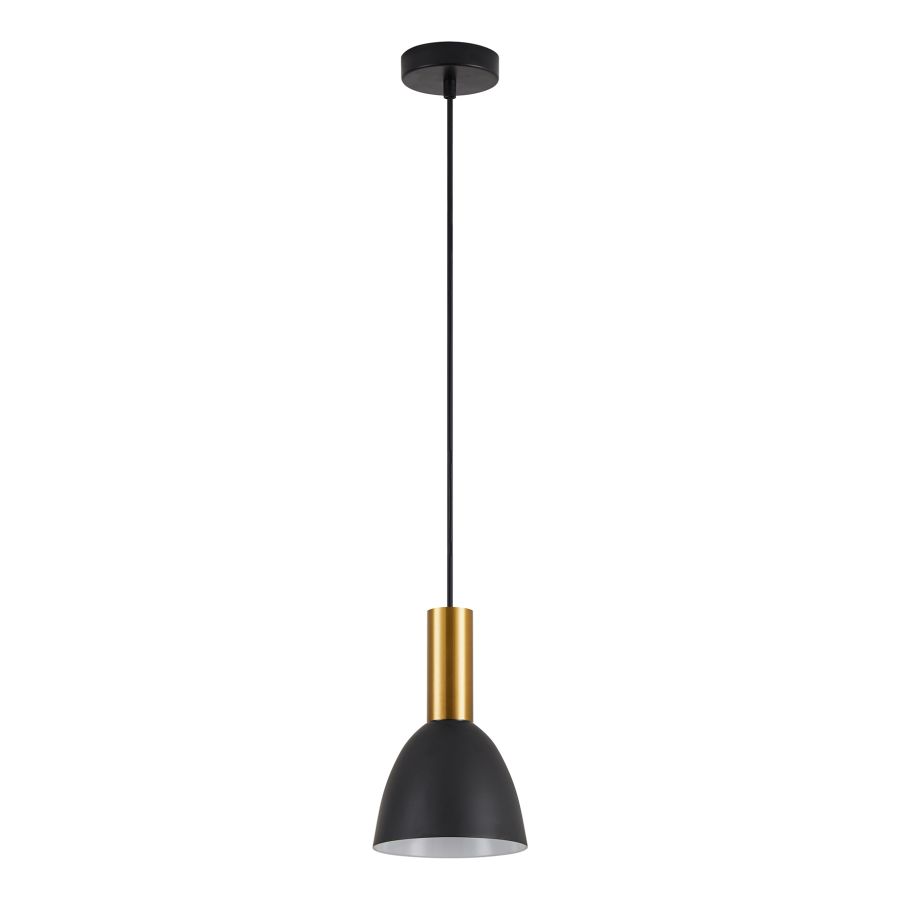 SE21-GM-4-MS2 ADEPT TUBE Gold Matt Pendant Black Metal Shade+ HOMELIGHTING 77-8638