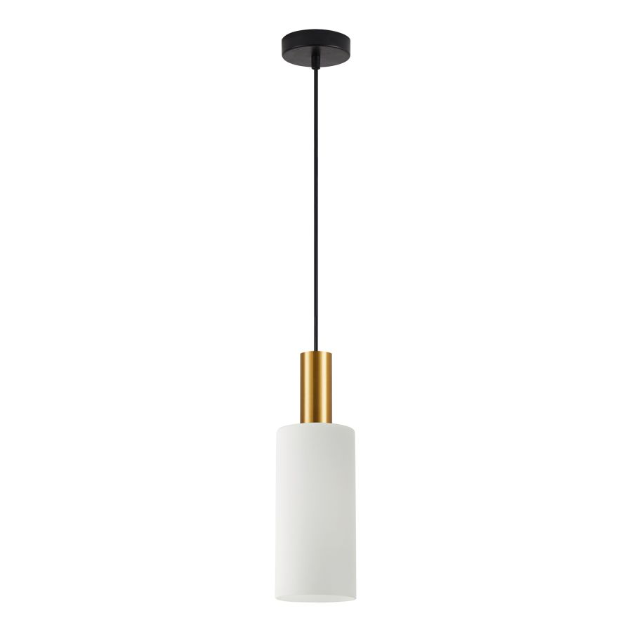 SE21-GM-4-GL3 ADEPT TUBE Gold Matt Pendant White Glass+ HOMELIGHTING 77-8652