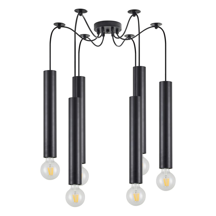 SE21-BL-5-BL6 ADEPT TUBE BLACK Black Pendant+ HOMELIGHTING 77-8669