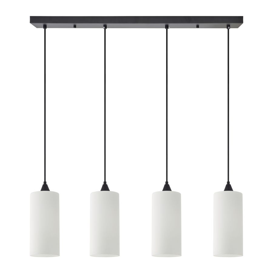 SE21-BL-4-4BL-GL3 ADEPT TUBE  Pendant White Glass+ HOMELIGHTING 77-9003