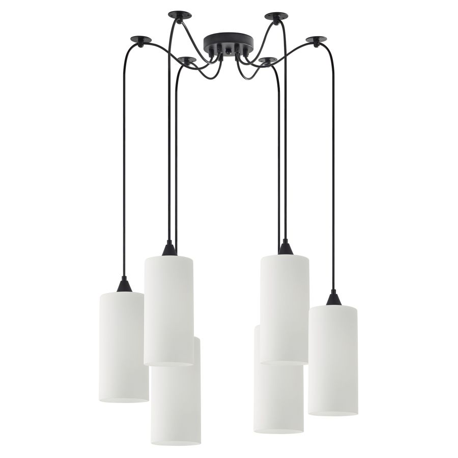 SE21-BL-4-BL6-GL3 ADEPT TUBE  Pendant White Glass+ HOMELIGHTING 77-9004