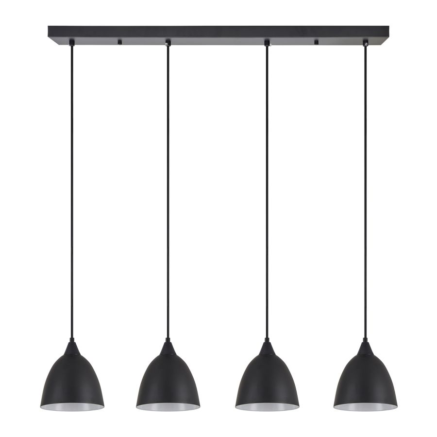 SE21-BL-B10-4BL-MS2 ADEPT PENDANT Black Metal Shade + HOMELIGHTING 77-9048