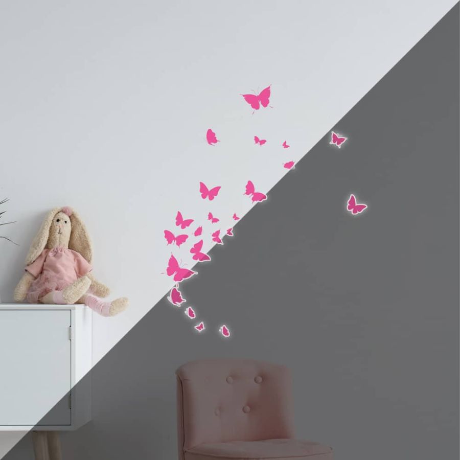 Butterflies φωσφορίζοντα τοίχου S Ango 77224