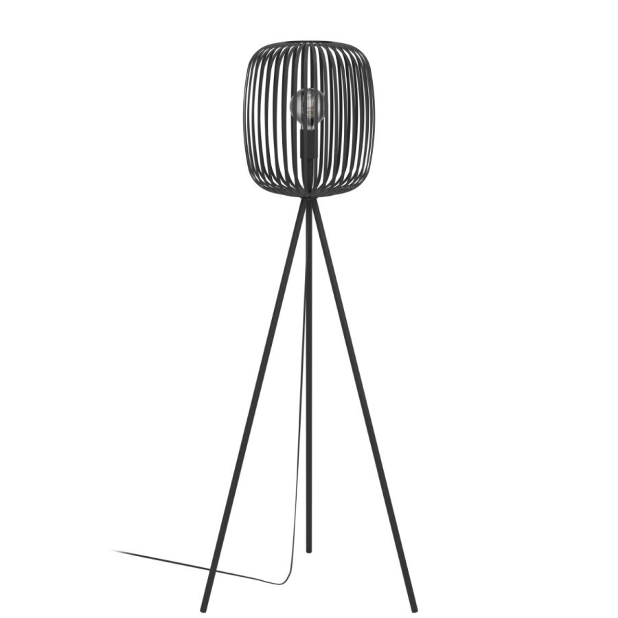 Φωτιστικό Δαπέδου Μαύρο Τρίποδο D63xH140cm 1xE27 Eglo Romazzina 900522