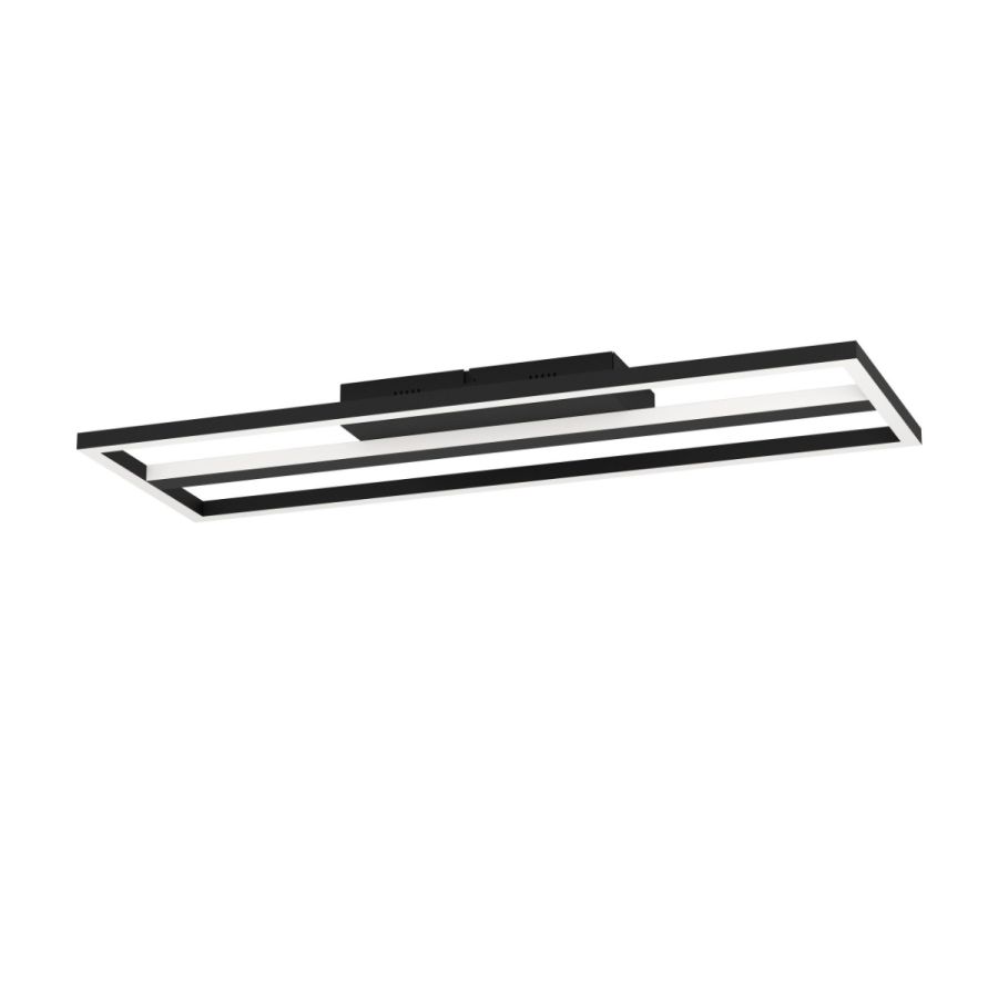 Πλαφονιέρα Οροφής 64x5cm Μεταλλική Μαύρη LED 3000-6500Κ 2600lm Ρυθμιζόμενη Τηλεχειριστήριο Eglo Calagrano-Z 900567