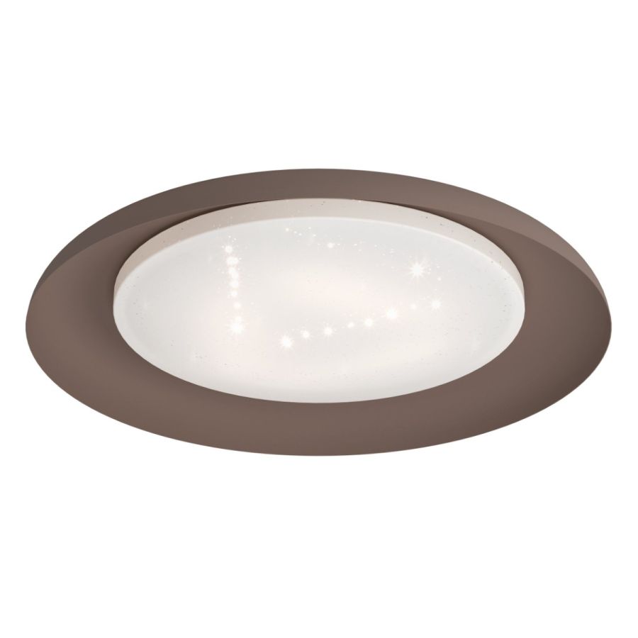 Πλαφονιέρα Οροφής Καφέ 46,5xH6,5cm LED 3000K 2400lm Eglo Penjamo 99704