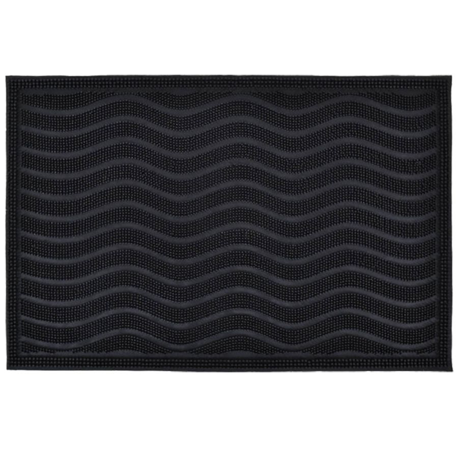 Πατάκι Εισόδου 40x60cm Καουτσούκ Black Waves San Lorentzo 8458