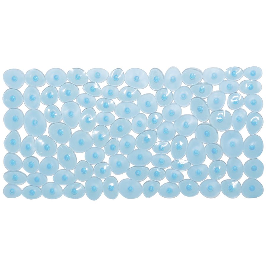 Πατάκι Μπάνιου Αντιολισθητικό 40x70cm Wet Pebbles Γαλάζιο Ημιδιάφανο San Lorentzo 1700123LIGHTBLUE