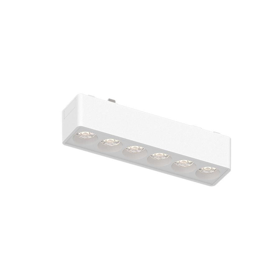 Φωτιστικό LED 6W 3000K για Ultra-Thin Μαγνητική Ράγα σε Λευκή Απόχρωση D:12,2cmx2,4cm Inlight T02801-WH
