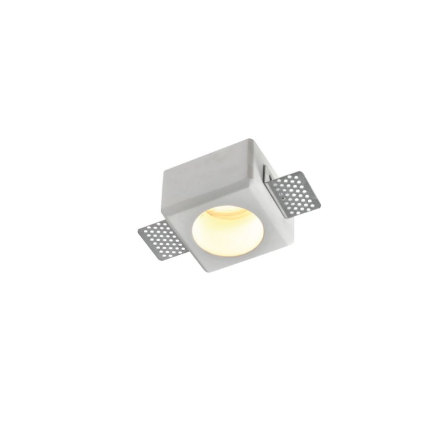 Χωνευτό τετράγωνο σποτ από γύψο 1XGU10 D:8cm Χ0011-WH