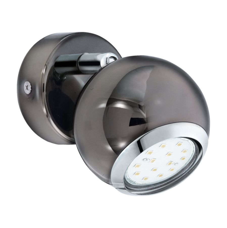 Σποτ Μονόφωτο D7x13cm 1xGU10 2,8w 3000Κ 250lm Ατσάλι Νίκελ-Μαύρο Eglo Bimeda 31005