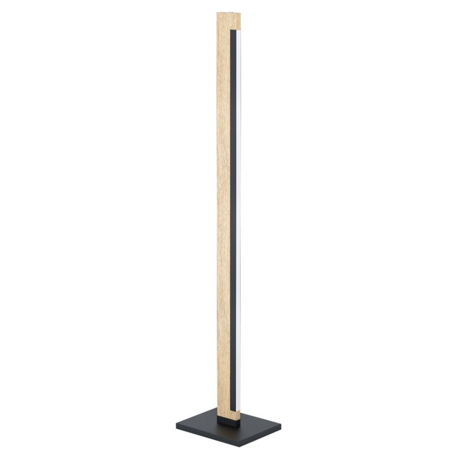 Φωτιστικό Επιδαπέδιο Β250xL75xH1260mm Led 1x19,5w 2400lm Warm White Μαύρο-Ξύλο Eglo Camacho 99296