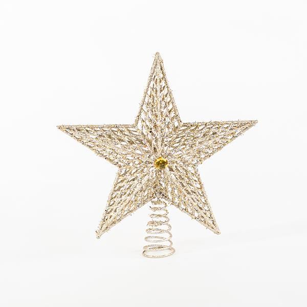 ΠΛΑΣΤΙΚΗ ΚΟΡΥΦΗ ΔΕΝΤΡΟΥ, GLITTER, ΣΑΜΠΑΝΙ, 29,5x33cm Eurolamp 600-44941
