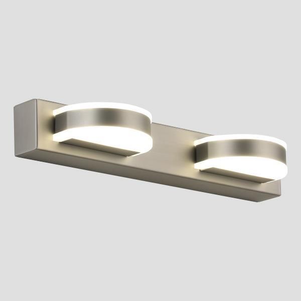 ARTE ILLUMINA ΑΠΛΙΚΑ ΤΟΙΧΟΥ  LED 8W 4000Κ ΟΒΑΛ 2Φ 320X50X100 ΝΙΚΕΛ Eurolamp 144-80002