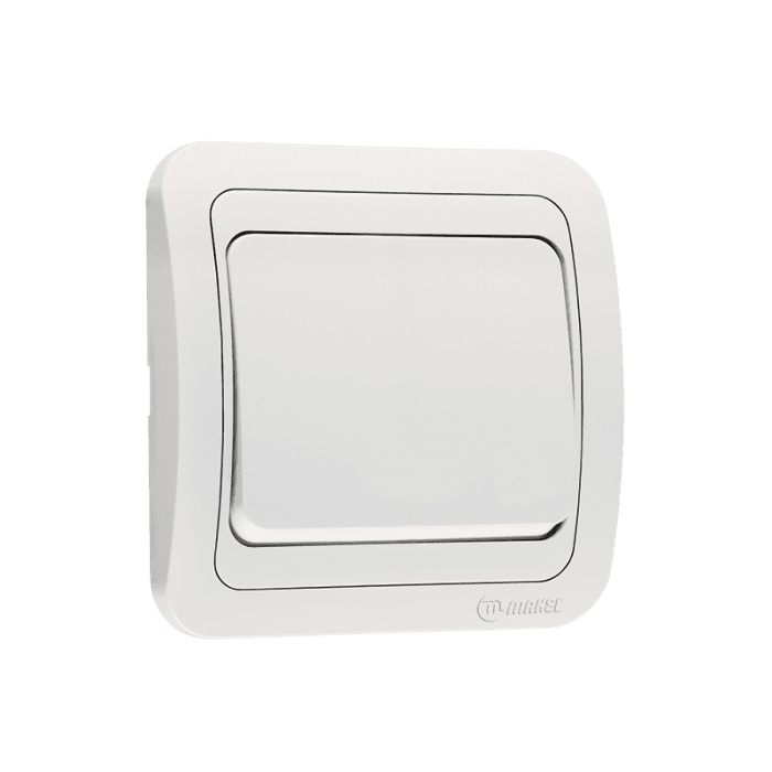Διακόπτης Χωνευτός Απλός Λευκός Makel Mimoza 12101