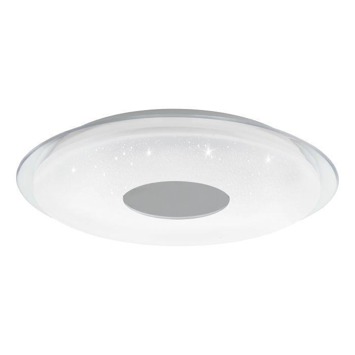 Πλαφονιέρα Οροφής Λευκή 45xH8cm LED 2700-6500Κ 540lm Εφαρμογή-Τηλεχειριστήριο  Eglo Lanciano 900083