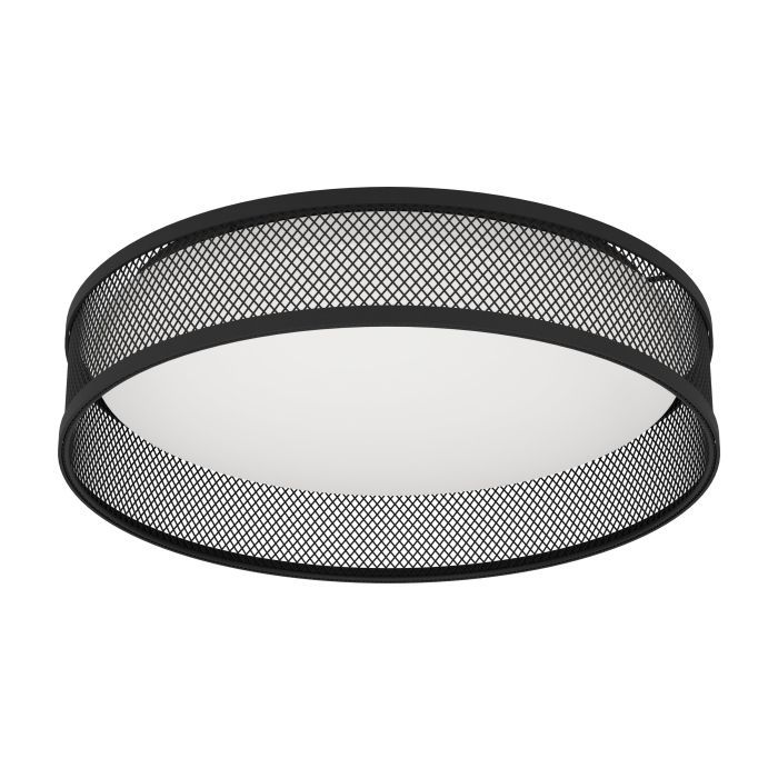 Πλαφονιέρα Οροφής Μαύρη Ø38,5cm LED 3000Κ 2400lm Eglo Luppineria 900795
