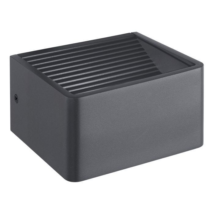 Απλίκα Επίτοιχη Εξωτερικού χώρου IP44, 6watt Led 750 lm 3000K Αλουμίνιο Ανθρακί Eglo Dominni 1 98269
