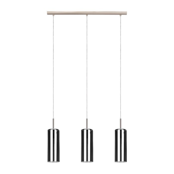 Κρεμαστό Φωτιστικό L71xH110cm Τρίφωτο 3xE27 Νίκελ Σατινέ-Γυαλί Eglo Selvino 98695