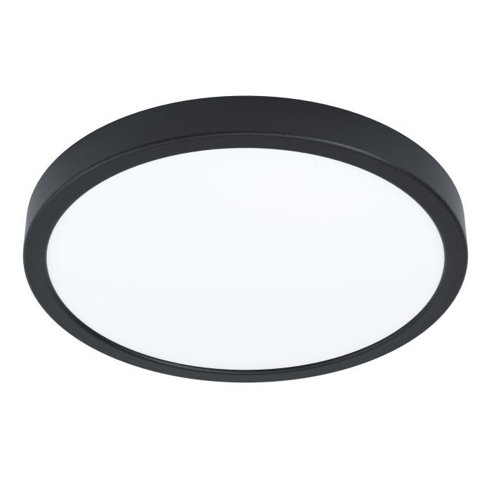 Πλαφονιέρα Μαύρη 28,5cm IP44 LED 20w 3000K 2400lm Eglo Fueva-5 99267