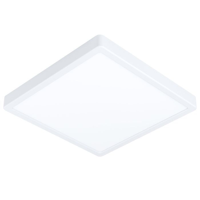 Πλαφονιέρα Λευκή Τετράγωνη 28,5cm IP44 LED Panel 20w 3000K 2400lm Eglo Fueva 5 99268