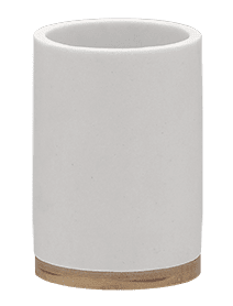 Ποτηροθήκη Λευκό Polyresin with Bamboo Sealskin Grace 361910410 