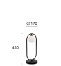 Φωτιστικό Λαμπατέρ Επιτραπέζιο 1*G9 Μαύρο Μέταλλο /Γυαλί Οπάλ Σατινάτο Viokef Fancy 4208800
