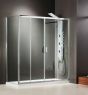 Πόρτα Ντουσιέρας 160 εκ. 2 Σταθερά + 2 Συρόμενα Προφίλ Χρώμιο 6  χιλ. Κρύσταλλο Clean Glass Ύψος 185 εκ. Axis Bath Slider Clear SL2X160C-100 