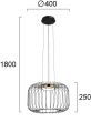 Μονόφωτο Led 9w 3000K D400xH1800mm Μαύρο-Μπρονζέ Igor Viokef 4303700