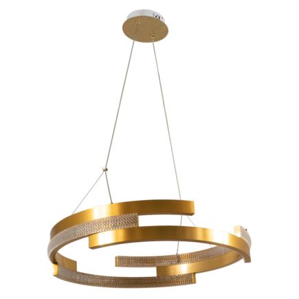 Φωτιστικό Κρεμαστό D66x12xH105cm "Μισοφέγγαρα" Χρυσό Ματ Led 80w 4000K 6000lm PDC 681 GD ARlight 0104405