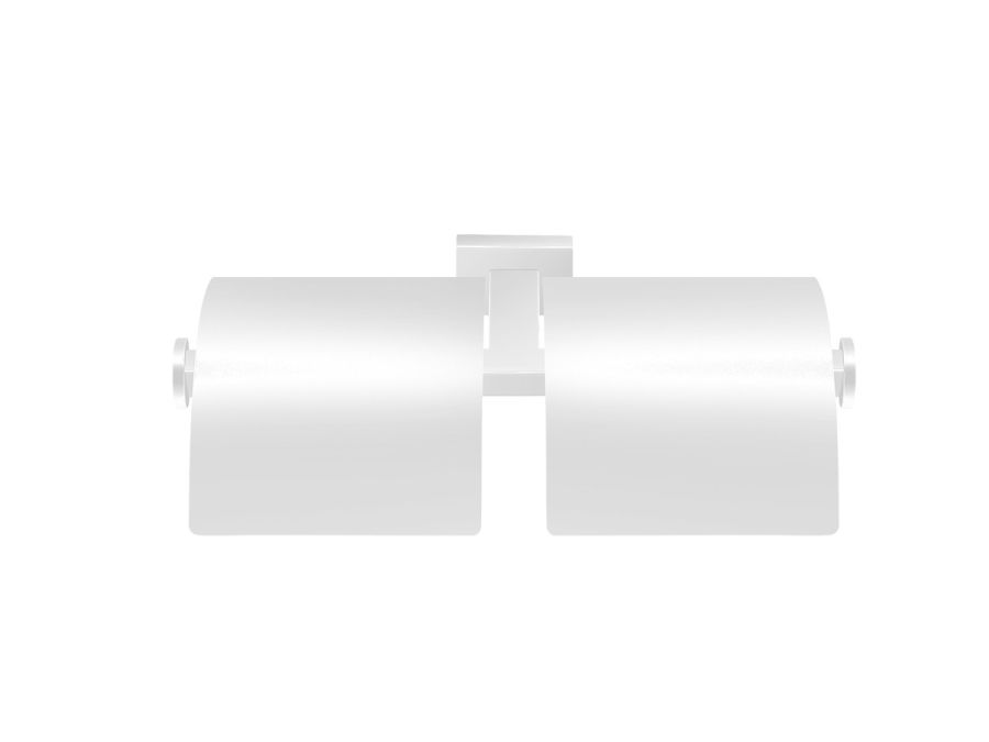 Χαρτοθήκη Διπλή με Καπάκι Sanco Enigma White Matt 26127-M101