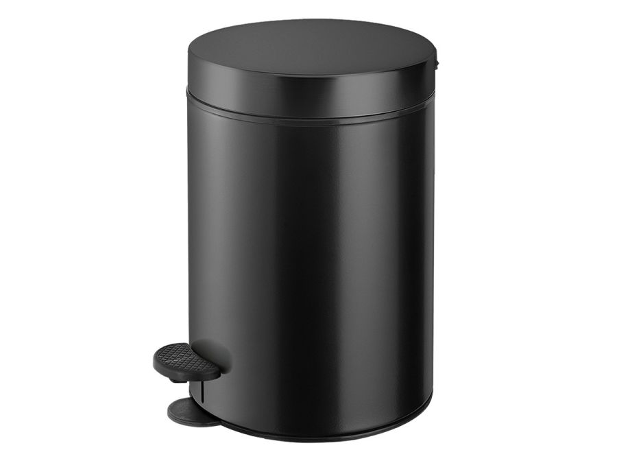 Χαρτοδοχείο 12lt Ø25x40 εκ. Black Sanco Waste Bins 90611-M116