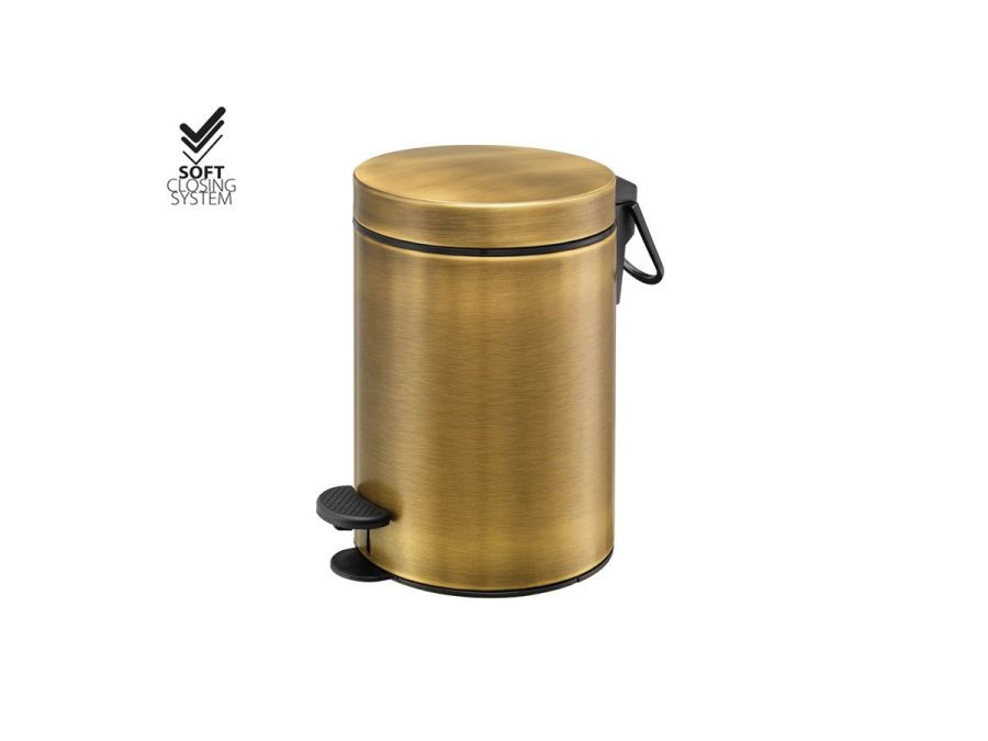 Χαρτοδοχείο 3lt Soft Closιng System Bronze Mat Sanco Waste Bins 90689-M25 